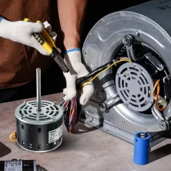 VEVOR 1/3HP Furnace Blower Motor, 110/120V 4.4Amps, 1075RPM 4 Speeds, CW/CCW Rotation, 48 Frame 5.2