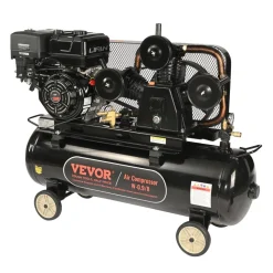 VEVOR 15HP Gas Powered Air Compressor, 30 Gallon Horizontal Air Compressor Tank, 33CFM@115PSI Gas Driven Piston Pump Air Compressed System with 115PSI Max Pressure for Construction Sites Workshop