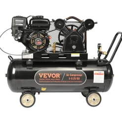 VEVOR 7HP Gas Powered Air Compressor, 13.2 Gallon Horizontal Air Compressor Tank, 9CFM@115PSI Gas Driven Piston Pump Air Compressed System with 115PSI Max Pressure for Construction Sites Workshop