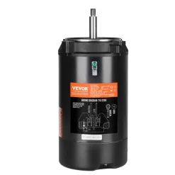 VEVOR 0.75 HP Pool Pump Motor, 56J Frame, 115V(8 Amps)/230V(4 Amps) 3450 RPM, 60Hz, 1.5 Service Factor, 80μF/250V Capacitor, CCW Rotation Round Flange Replacement Motor