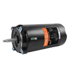 VEVOR 1.5 HP Pool Pump Motor, 56J Frame, 115V(13.6 Amps)/230V(6.8 Amps) 3450 RPM, 60Hz, 1.3 Service Factor, 90ÎĵF/250V Capacitor, CCW Rotation Round Flange Replacement Motor