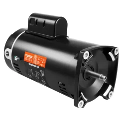 VEVOR 2 HP Pool Pump Motor, 56Y Frame, 230V (7.8 Amps) 3450 RPM, 60Hz, 1.3 Service Factor, 50μF/250V Capacitor, CCW Rotation Square Flange Replacement Motor