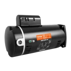 VEVOR 2 HP Pool Pump Motor, 56Y Frame, 230V (7.8 Amps) 3450 RPM, 60Hz, 1.3 Service Factor, 50μF/250V Capacitor, CCW Rotation Square Flange Replacement Motor