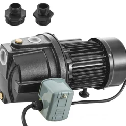 VEVOR 1HP Premium Cast Iron Shallow Well Jet Water Pump, 115 Volt, 17.6 GPM 164 FT Maximum Head Irrigation Water Pump, for Agricultural Garden Irrigation System High-Rise Water Supply Shower Booster