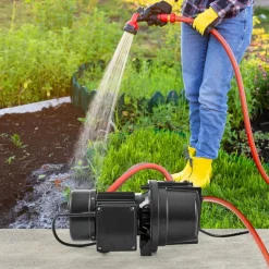 VEVOR 1HP Premium Cast Iron Shallow Well Jet Water Pump, 115 Volt, 17.6 GPM 164 FT Maximum Head Irrigation Water Pump, for Agricultural Garden Irrigation System High-Rise Water Supply Shower Booster