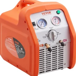 VEVOR 1 HP Refrigerant Recovery Machine - Dual Cylinder Portable AC Recovery Machine with High Pressure Protection 120V 60Hz Recovery Machine HVAC for Vapor Liquid Refrigerant, Car Air Conditioning