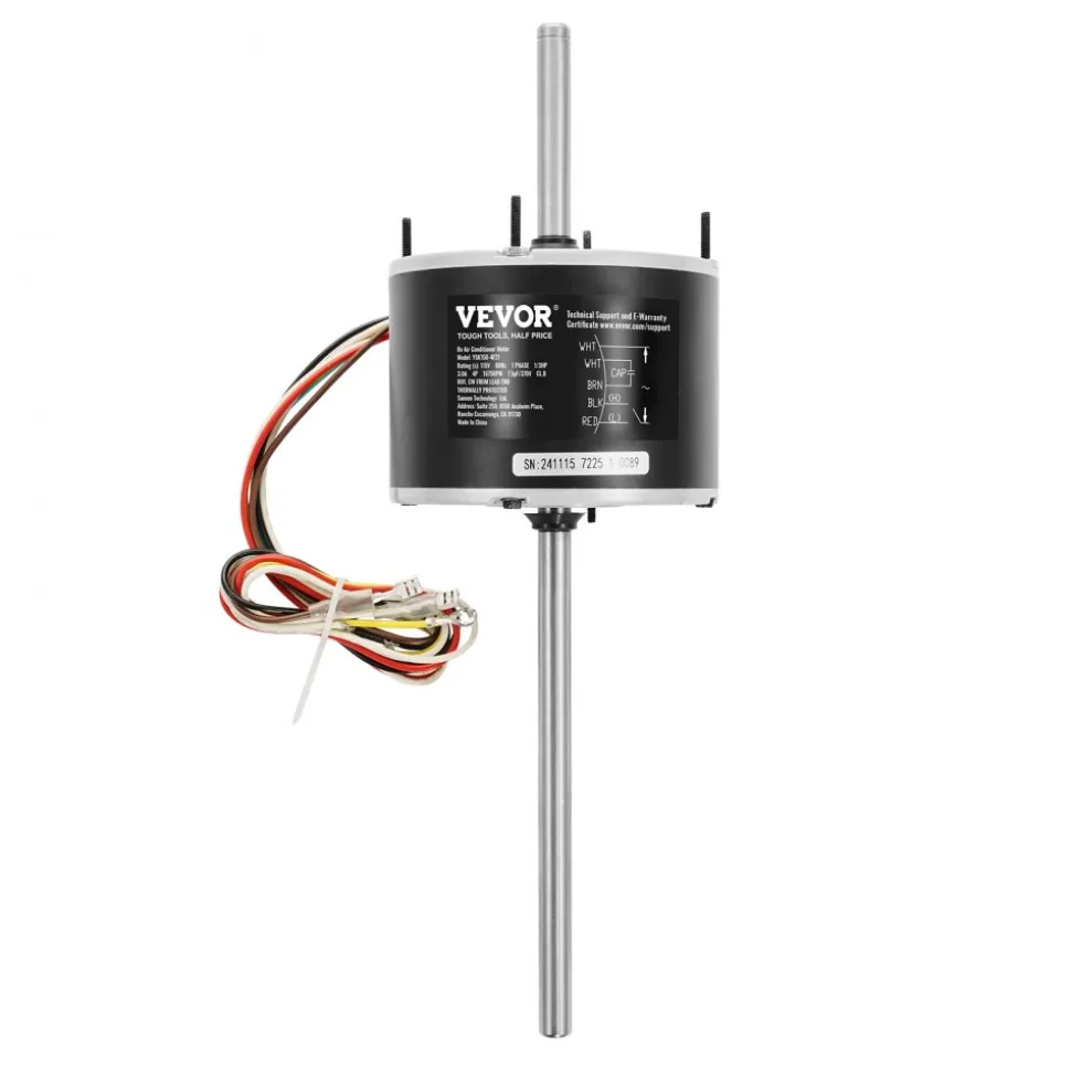 VEVOR 1/3HP RV Air Conditioner Motor with Capacitor, AC115V 3A, 1675 RPM, Replacement for Coleman Mach RV AC Fan Motor, Replaces Fasco D1092, 1468-306, 1468-3068, 1468-3069, 7184-0156, 7184-0432