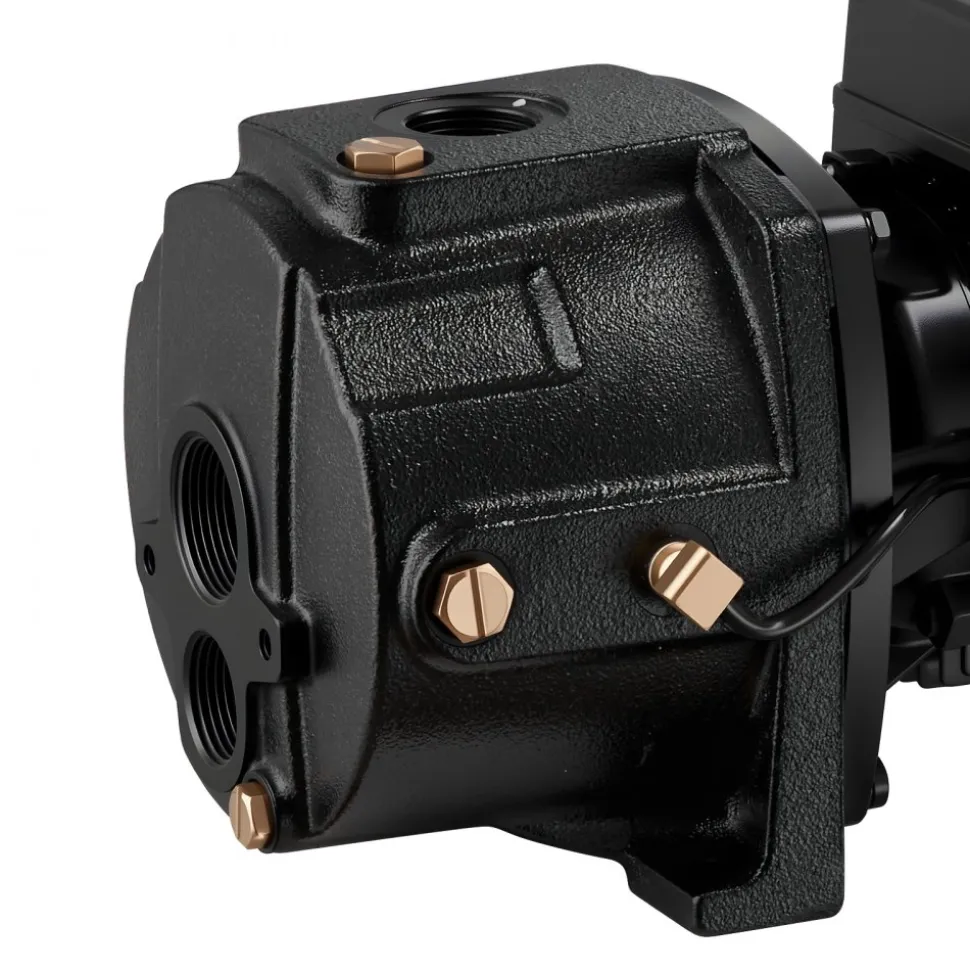 VEVOR 1 HP Shallow Well Jet Pump, AC 115/230 Volt, 1400 GPH Dual Voltage Cast Iron Well Jet Pump, with 164 ft Max Head Lift, Automatic Pressure Switch, for Garden Irrigation Lawn Sprinkler System