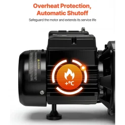 VEVOR 1/2 HP Shallow Well Jet Pump, AC 115/230 Volt, 790 GPH Dual Voltage Cast Iron Well Jet Pump, with 147 ft Max Head Lift, Automatic Pressure Switch, for Garden Irrigation Lawn Sprinkler System