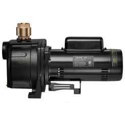 VEVOR 2 HP Shallow Well Jet Pump, 230 Volt, 5200 GPH Cast Iron Well Jet Pump, with 112 ft Max Head Lift, Check Valve, Thermal Protection, Automatic On/Off, for Garden Irrigation Lawn Sprinkler System