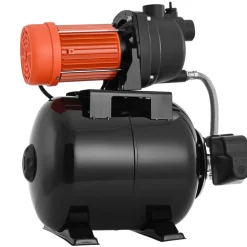 VEVOR 1.1 HP Shallow Well Pump with Pressure Tank, 120V 1320 GPH, Plastic Irrigation Jet Pump with 5-Gal Tank, Automatic Water Booster Transfer System, 20/40 PSI Pressure Switch, for Home Garden Lawn