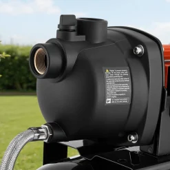 VEVOR 1.1 HP Shallow Well Pump with Pressure Tank, 120V 1320 GPH, Plastic Irrigation Jet Pump with 5-Gal Tank, Automatic Water Booster Transfer System, 20/40 PSI Pressure Switch, for Home Garden Lawn