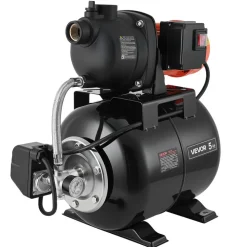 VEVOR 1.1 HP Shallow Well Pump with Pressure Tank, 120V 1320 GPH, Plastic Irrigation Jet Pump with 5-Gal Tank, Automatic Water Booster Transfer System, 20/40 PSI Pressure Switch, for Home Garden Lawn