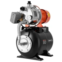 VEVOR 1.6 HP Shallow Well Pump with Pressure Tank, 120V 1320 GPH, Stainless Steel Irrigation Jet Pump with 5-Gal Tank, Automatic Water Booster System, 20/40 PSI Pressure Switch, for Home Garden Lawn
