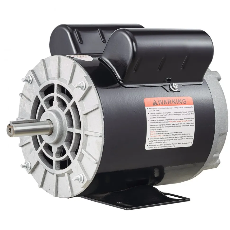 VEVOR 2HP SPL Air Compressor Electric Motor, 115/230V, 20/10 Amps, 56 Frame 3450RPM, 5/8" Keyed Shaft, 1.88" Shaft Length, Single Phase, CCW/CW (Factory Setting is CCW)