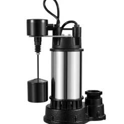 VEVOR 1.5 HP Submersible Cast Iron and Steel Sump Pump, 6000 GPH Submersible Water Pump with Integrated Vertical Float Switch, for Basement Water Basin and Flooding Area Tested to UL Standards