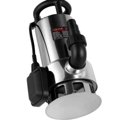 VEVOR 1 HP Submersible Sump Pump, 5500 GPH, Stainless Steel Submersible Sewage Dirty Clean Water Pump with Automatic Float Switch, Long Cord, 30 ft Max Lift, for Pools, Garden, Pond, Flooded Areas