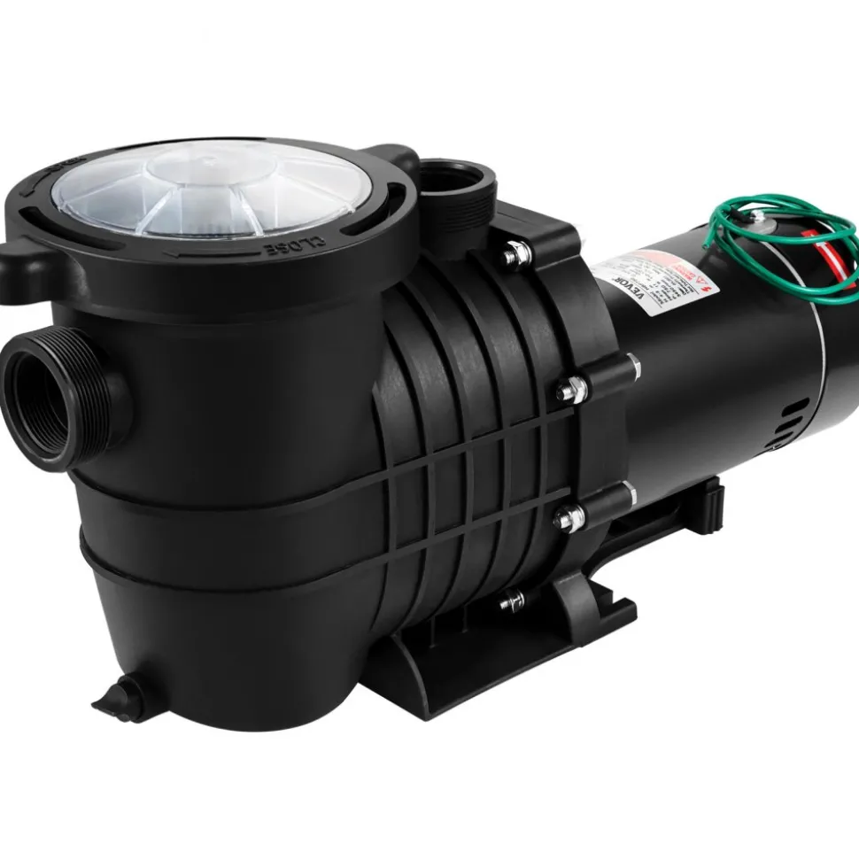 VEVOR 1HP Swimming Pool Pump, Dual Voltage 110V/220V, Circulates 5544GPH for Efficient Water Movement Above Pools, Includes Strainer Basket & Two 1-1/2'' NPT Connectors