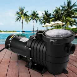 VEVOR 1HP Swimming Pool Pump, Dual Voltage 110V/220V, Circulates 5544GPH for Efficient Water Movement Above Pools, Includes Strainer Basket & Two 1-1/2'' NPT Connectors