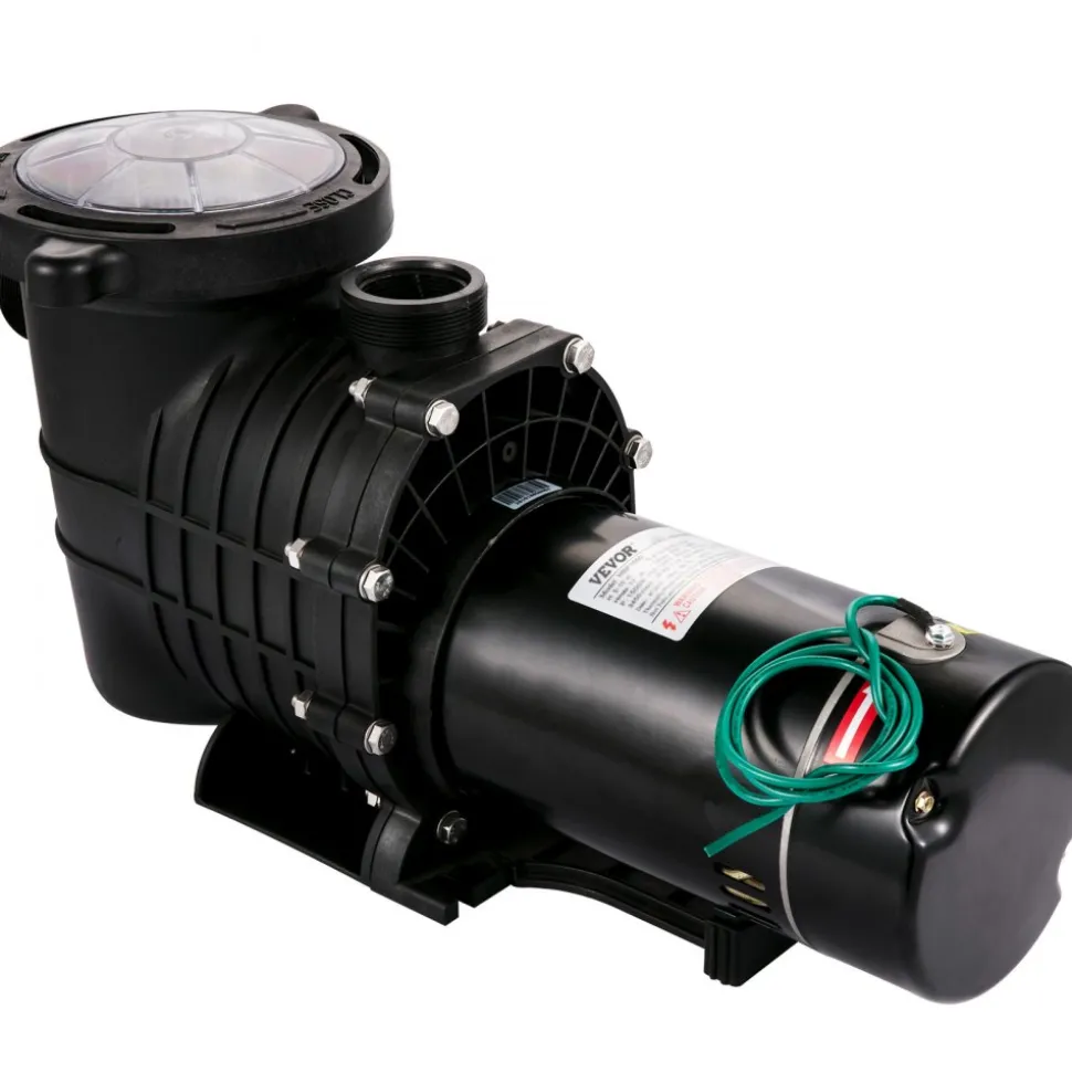 VEVOR 1HP Swimming Pool Pump, Dual Voltage 110V/220V, Circulates 5544GPH for Efficient Water Movement Above Pools, Includes Strainer Basket & Two 1-1/2'' NPT Connectors