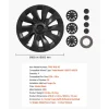 VEVOR Hubcaps Wheel Covers for 2025 Tesla Model Y, 20 Inch Set of 4 Wheel Rim Cover Hubcaps OEM Style Replacement, R20 Size Snap On Car Hub Caps, Premium Sturdy 10-Spoke ABS Tire Rim Caps, Matte Black