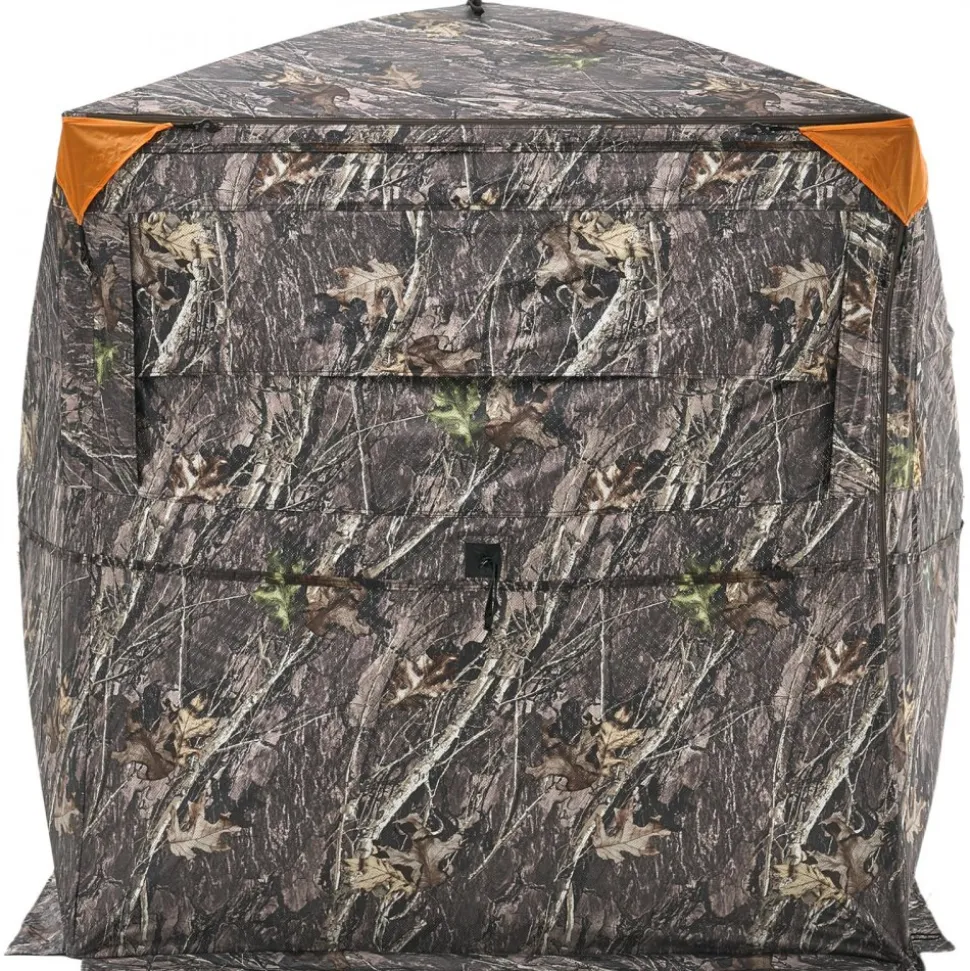VEVOR Hunting Blind, 2-3 Person See Through Ground Blinds with Carrying Bag, 360 Degree Portable Camouflage Tent, Durable Concealed Shelter with Silent Side Door and Window, for Turkey and Deer