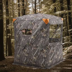 VEVOR Hunting Blind, 2-3 Person Thermal Ground Blinds with Tri-Leg Chair and Carrying Bag, Portable Camouflage Tent, Durable Concealed Shelter with Silent Zipper Door and Window, for Turkey Deer