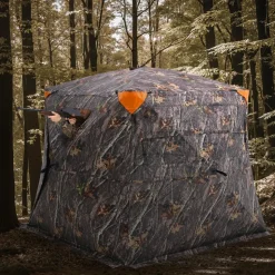 VEVOR Hunting Blind, 270° See Through Ground Blind, 4-5 Person Pop Up Deer Blind for Hunting with Carrying Bag, Portable Resilient Hunting Tent, One-Way See-Through Mesh for Turkey and Deer Hunting
