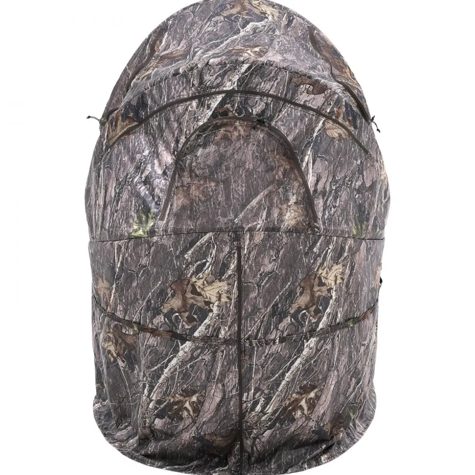 VEVOR Hunting Blind, Single Person Ground Blinds with Carrying Bag, Portable Camouflage Tent, Reinforced Durable Concealed Shelter with Silent Zipper Door and Window, for Turkey and Deer