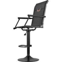 VEVOR Hunting Chair, 360° Silent Swivel, Lightweight Blind Chair, Heavy-Duty Steel Frame Ground Stool Seat, with Padded Armrests, Height Adjustable, 300 Lbs Capacity, for Outdoor Fishing, Camping