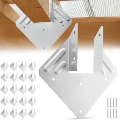 VEVOR Hurricane Ties for Rafter, Inner Size 5.31x1.57x2.48 in / 135x40x63 mm, Heavy Duty Hurricane Straps, Heavy Duty Rafter Ties Brackets Joist Hangers for Roof Beam Wooden Construction, 25 Pcs