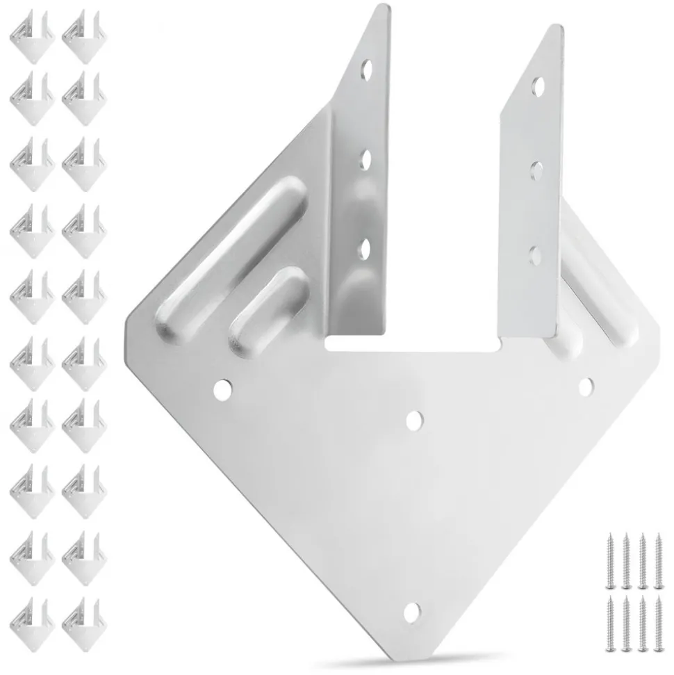 VEVOR Hurricane Ties for Rafter, Inner Size 5.31x1.57x2.48 in / 135x40x63 mm, Heavy Duty Hurricane Straps, Heavy Duty Rafter Ties Brackets Joist Hangers for Roof Beam Wooden Construction, 25 Pcs
