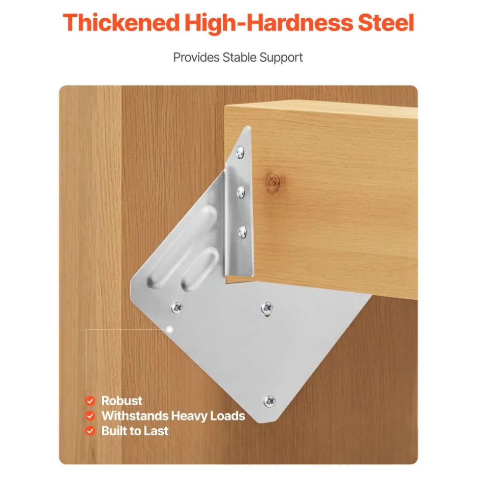 VEVOR Hurricane Ties for Rafter, Inner Size 5.31x1.57x2.48 in / 135x40x63 mm, Heavy Duty Hurricane Straps, Heavy Duty Rafter Ties Brackets Joist Hangers for Roof Beam Wooden Construction, 25 Pcs