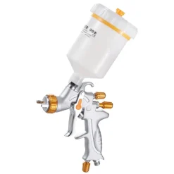 VEVOR HVLP Air Spray Gun, Gravity Feed Paint Sprayer Gun with 3 Nozzles (1.3/1.4/1.7mm), 600ml Capacity Auto Paint Sprayer with Air Regulator for Automotive Primers, Clear Coats & Topcoats