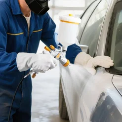 VEVOR HVLP Air Spray Gun, Gravity Feed Paint Sprayer Gun with 3 Nozzles (1.3/1.4/1.7mm), 600ml Capacity Auto Paint Sprayer with Air Regulator for Automotive Primers, Clear Coats & Topcoats