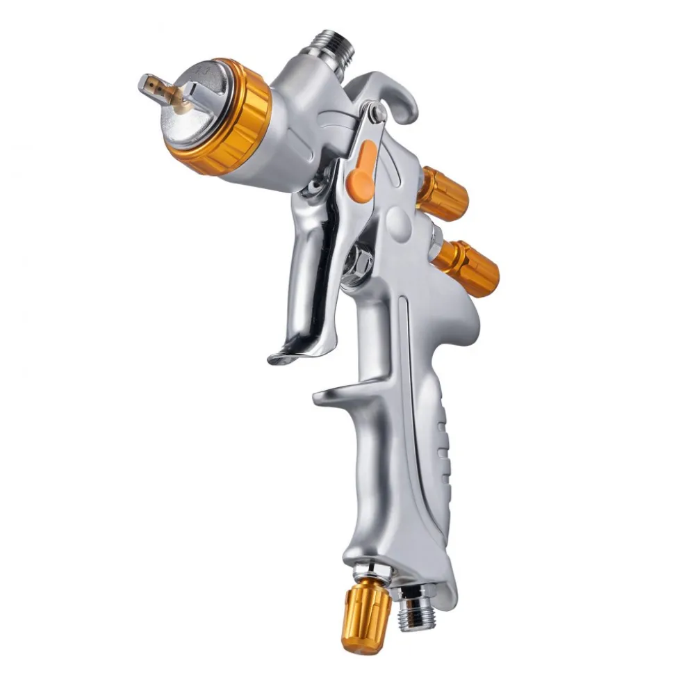 VEVOR HVLP Air Spray Gun, Gravity Feed Paint Sprayer Gun with 3 Nozzles (1.3/1.4/1.7mm), 600ml Capacity Auto Paint Sprayer with Air Regulator for Automotive Primers, Clear Coats & Topcoats