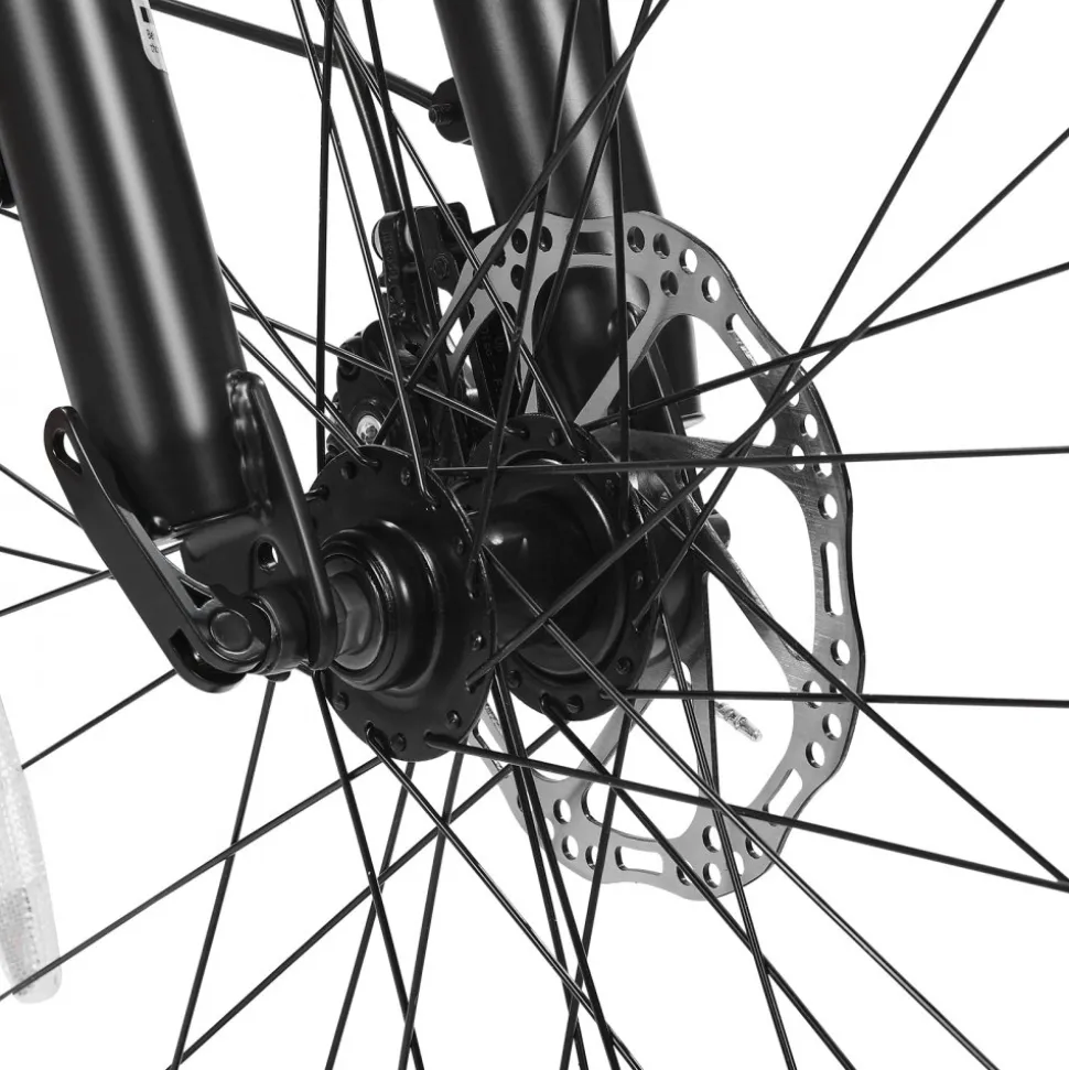 VEVOR Hybrid Bike, Lightweight Aluminum Frame Bike, 700c Wheel Men and Women Hybrid Bicycle, Step-Through Adult Urban City Commuter Bikes, 21-Speed Shimano Drivetrain, Dual Brakes, Front Suspension