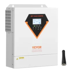 VEVOR Hybrid Solar Inverter, 3500W, All in One Pure Sine Wave Power Inverter Charger, 24V DC to Single-Phase 220/230V AC, with 100A MPPT Solar Controller, for Off-Grid System Lead Acid Lithium Battery