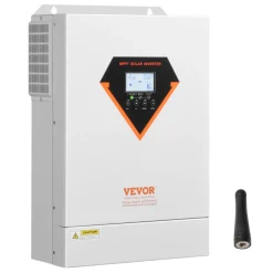 VEVOR Hybrid Solar Inverter, 6000W, All in One Pure Sine Wave Power Inverter Charger, 48V DC to Single-Phase 220/230V AC, with 120A MPPT Solar Controller, for Off-Grid System Lead Acid Lithium Battery