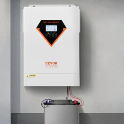 VEVOR Hybrid Solar Inverter, 6000W, All in One Pure Sine Wave Power Inverter Charger, 48V DC to Single-Phase 220/230V AC, with 120A MPPT Solar Controller, for Off-Grid System Lead Acid Lithium Battery
