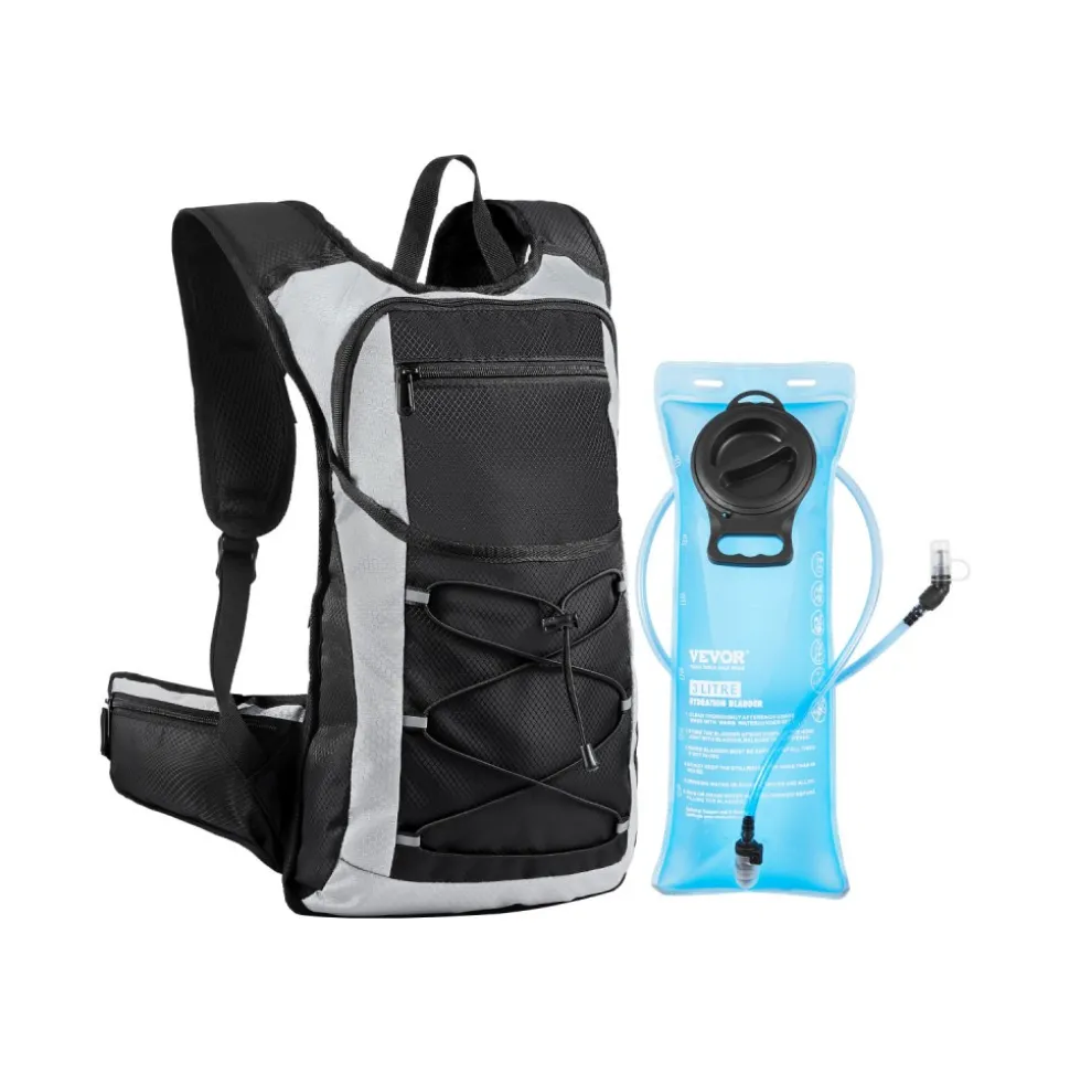 VEVOR Hydration Backpack, 15L Insulated Hydration Pack Backpack with 3L TPU Water Bladder, Hiking Water Backpack with Storage for Men Women, Hydro Water Daypack for Hiking Running Cycling Camping
