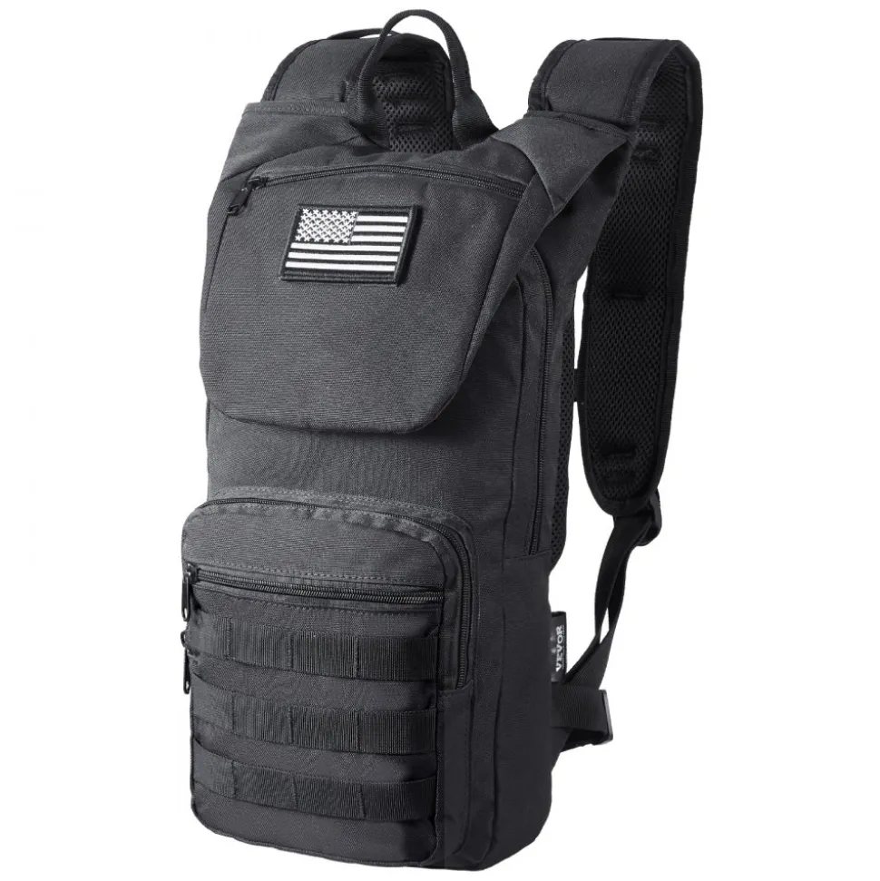 VEVOR Hydration Backpack, Water Backpack with 3L TPU Water Bladder, Tactical Molle Hiking Hydration Pack with Storage for Men Women, Hydro Water Daypack for Hiking Running Cycling Camping