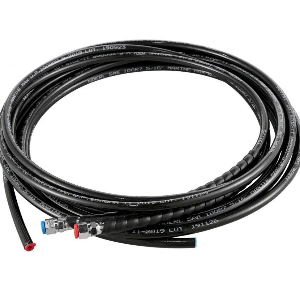 VEVOR Hydraulic Boat Steering Kit, 300HP Hydraulic Steering Kit Helm Pump, Cylinder, Wheel, 18 Feet Hose Hydraulic Steering Seal Kit, Corrosion-Resistant Boat Steering System Marine Steering Kit