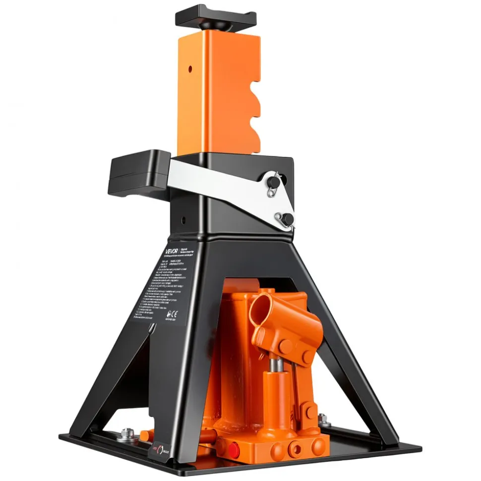 VEVOR Hydraulic Bottle Jack and Jack Stand in One 3 Ton (6613.9 lbs) Lift, for Sedans, Compact SUVs & Small Vans, 10.75"-21.14" Lifting Range, All-in-One Heavy Duty Vehicle Unijack with Wide Base