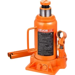 VEVOR Hydraulic Bottle Jack, 12 Ton (26455.5 lbs) Capacity, 8.1-15.7 Inch Lifting Range, Heavy Duty Welded Bottle Jack for Car, SUV, Pickup, Auto Repair, House Lift and Agricultural Equipment, Orange
