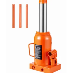 VEVOR Hydraulic Bottle Jack, 30 Ton/66138 lbs Welded Bottle Jack with 11.22''-18.66'' Lifting Range & 3-Section Long Handle, for Car, Pickup, Truck, RV, Auto Repair, Industrial Engineering