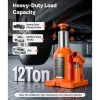 VEVOR Hydraulic Bottle Jack 12 Ton (26455.5 lbs) 5.98"-10.71" Lifting Range, for Heavy-Duty Pickup, Medium-Duty Truck, RV, Auto Repair and House Lift, Welded Jack with 3-Section Long Handle, Orange