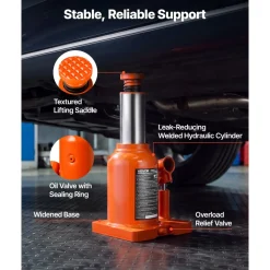 VEVOR Hydraulic Bottle Jack 12 Ton (26455.5 lbs) 5.98