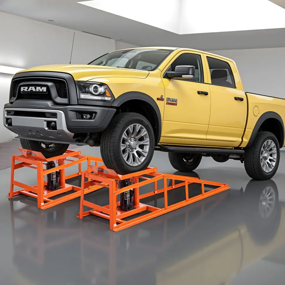 VEVOR Hydraulic Car Ramps, 2 PCS 11000 lbs 5T, 10-14.2 Inch Lift Height, Heavy Duty Hydraulic Vehicle Ramps, Portable Car Lifts for Home Garage Maintenance and Oil Changes, Truck Vehicle Auto Repair
