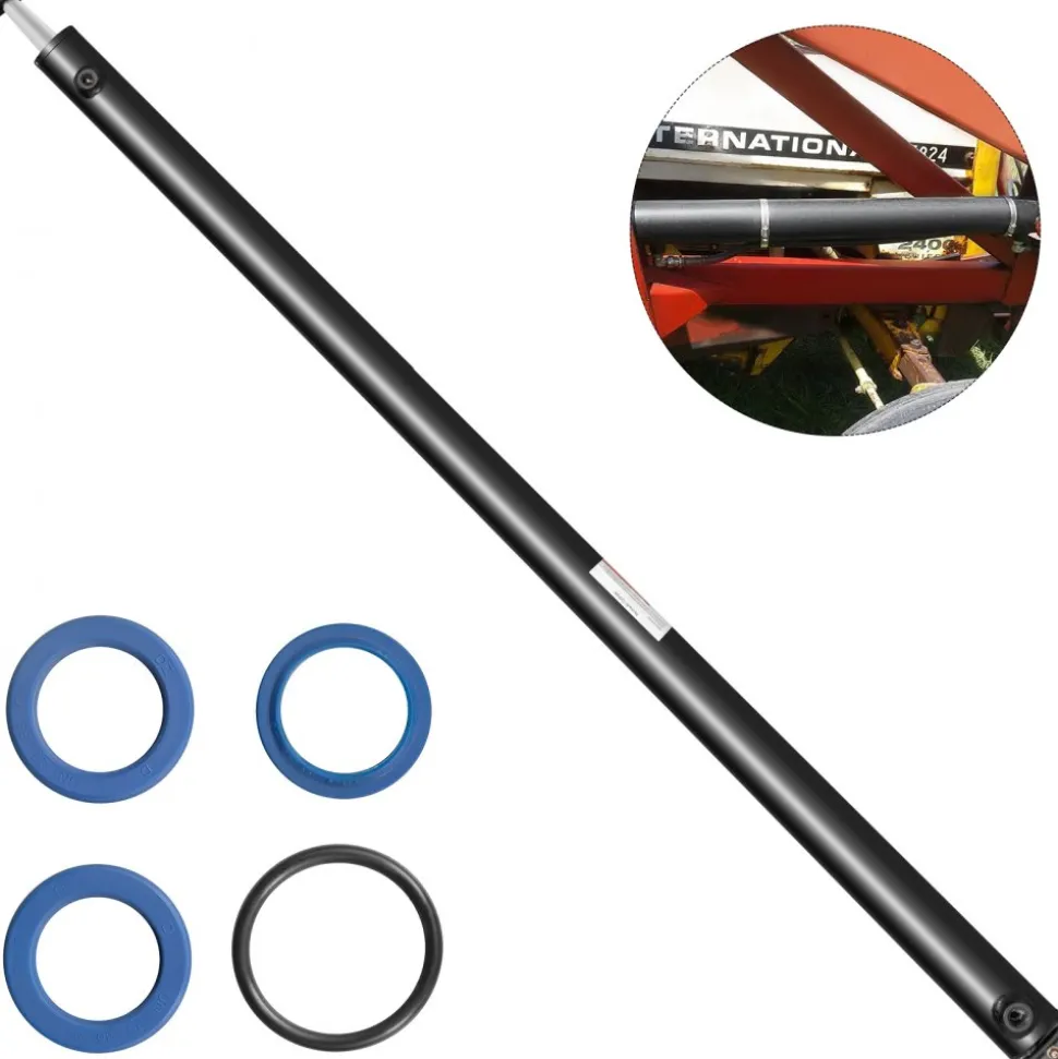 VEVOR Hydraulic Cylinder 2" Bore 36" Stroke Hydraulic Ram Cylinder 3000psi Hydraulic Cylinders Welded Double Acting Cross Tube SAE6 Port Hydraulic Lifting Cylinder (2 X 36)